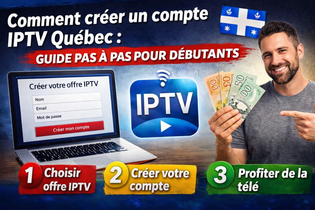Comment créer un compte IPTV Québec : guide pas à pas pour débutants