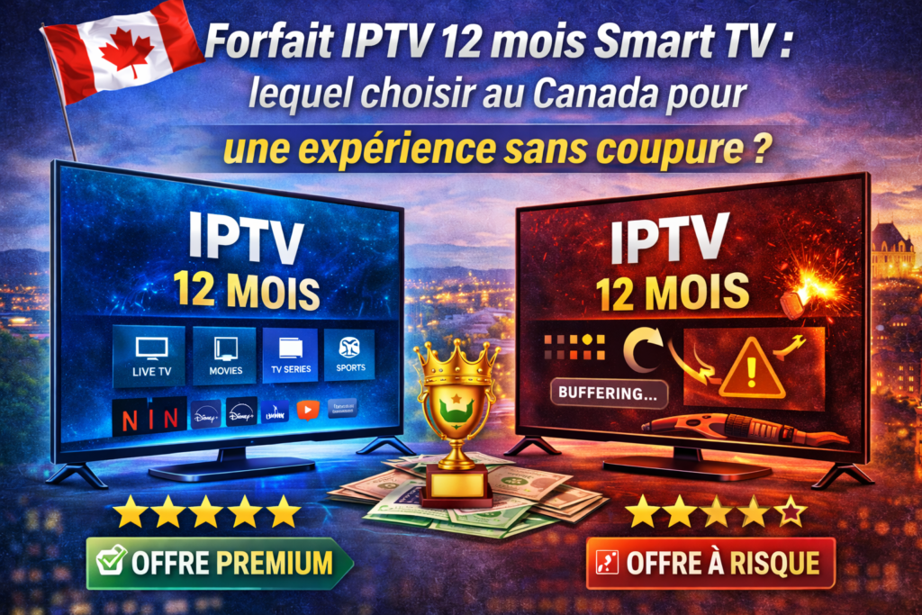Forfait IPTV 12 mois Smart TV : lequel choisir au Canada pour une expérience sans coupure ?