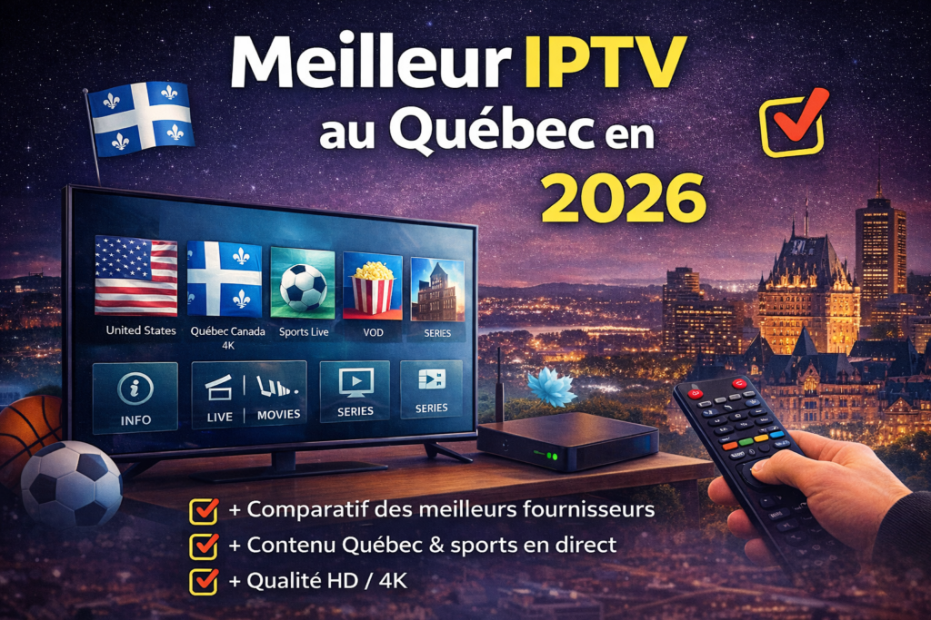Meilleur IPTV au Québec en 2026 : comparatif honnête des services (test & avis)