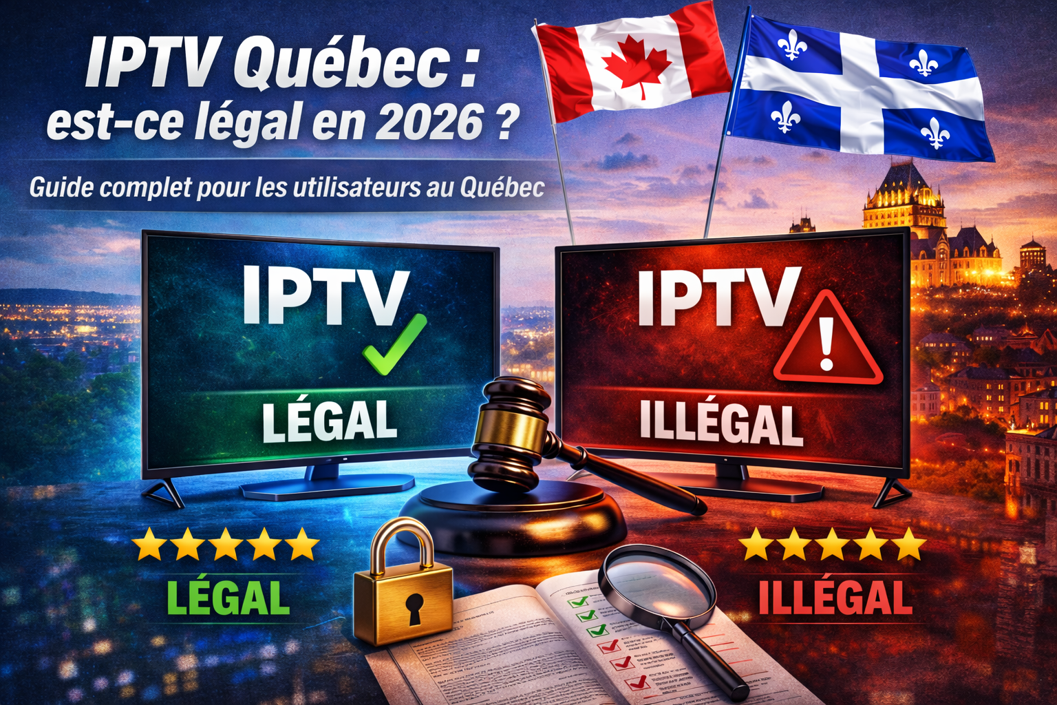 IPTV Québec est-ce légal en 2026 guide complet IPTV légal et illégal au Québec